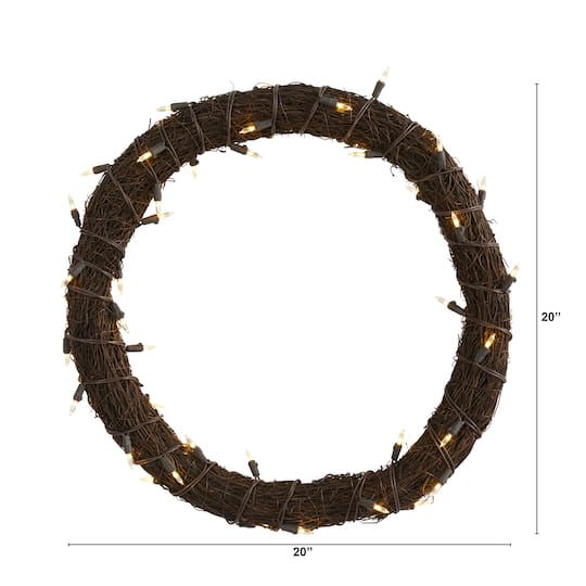 20" LED Vine Wreath
